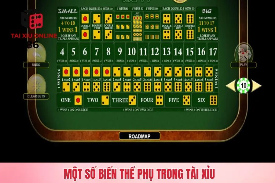 Một số biến thể phụ trong tài xỉu